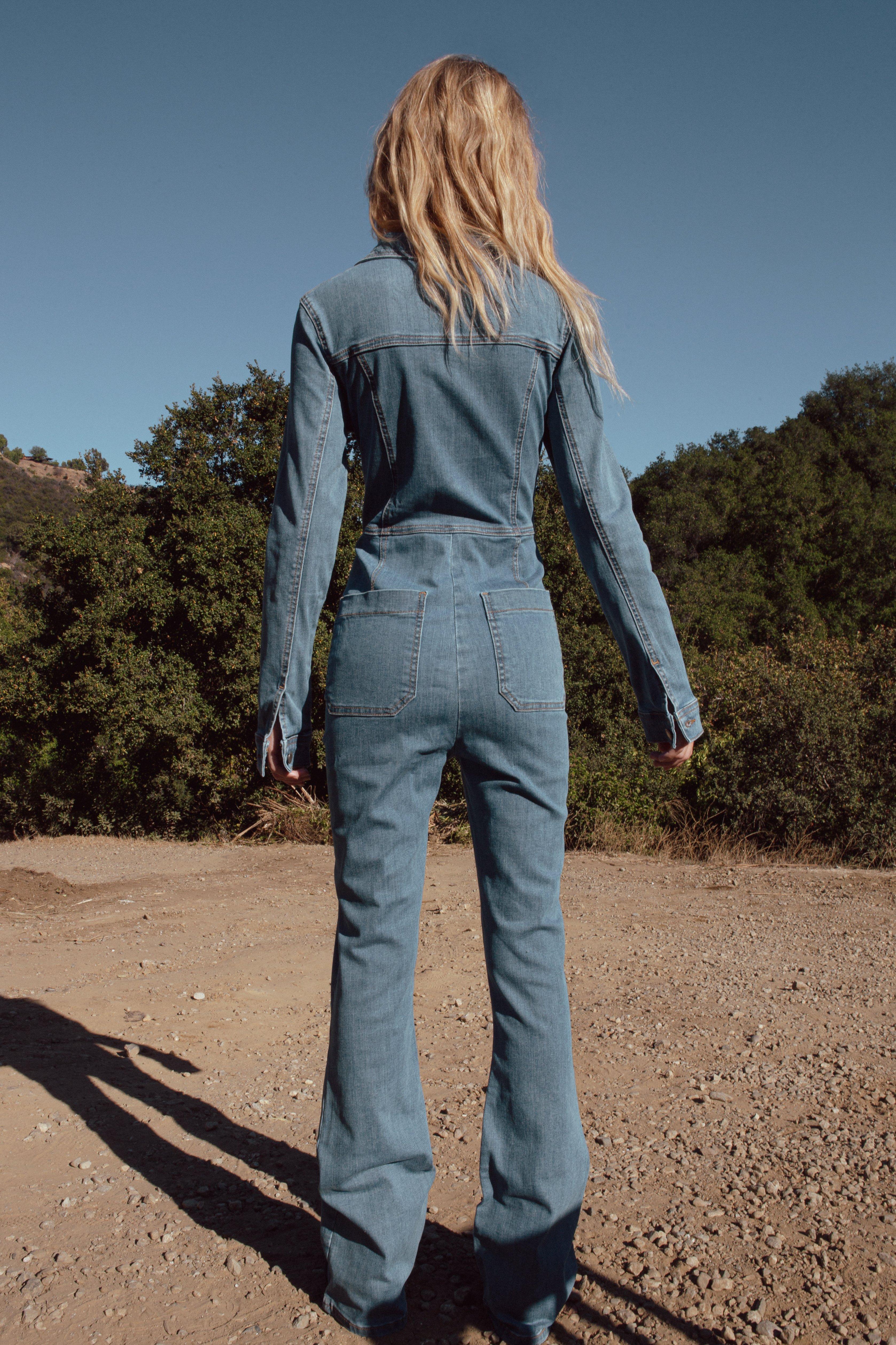 Long sleeve 2024 denim overalls